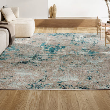 Contemporary Pop Modern Abstract Vintage Faded Area Rug